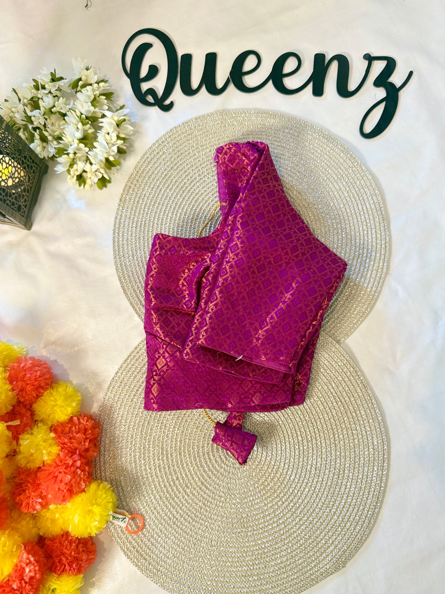 QB073- Brocade Blouse