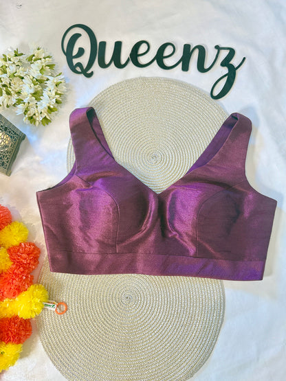QB078- Mushroo Silk Blouse