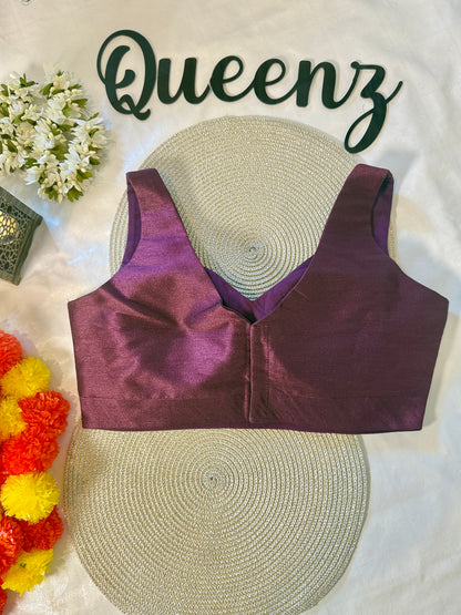 QB078- Mushroo Silk Blouse