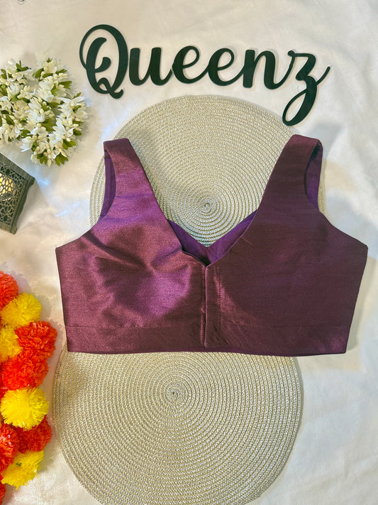 QB078- Mushroo Silk Blouse