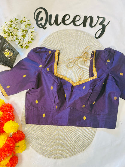 QB085- Cotton Jaquard Silk Blouse