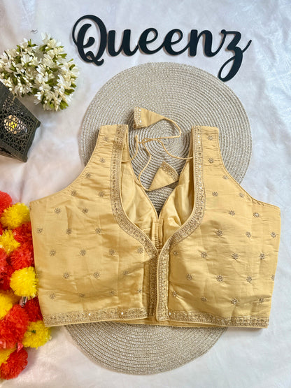 QB080- Dola Silk Embroidery Blouse