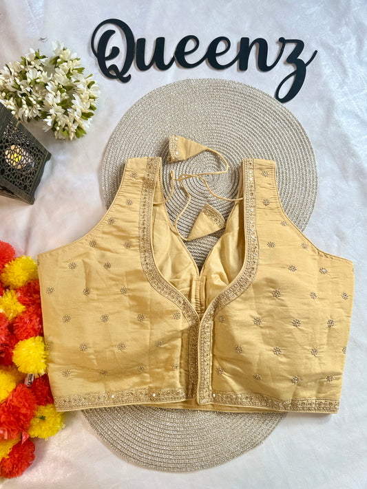 QB080- Dola Silk Embroidery Blouse