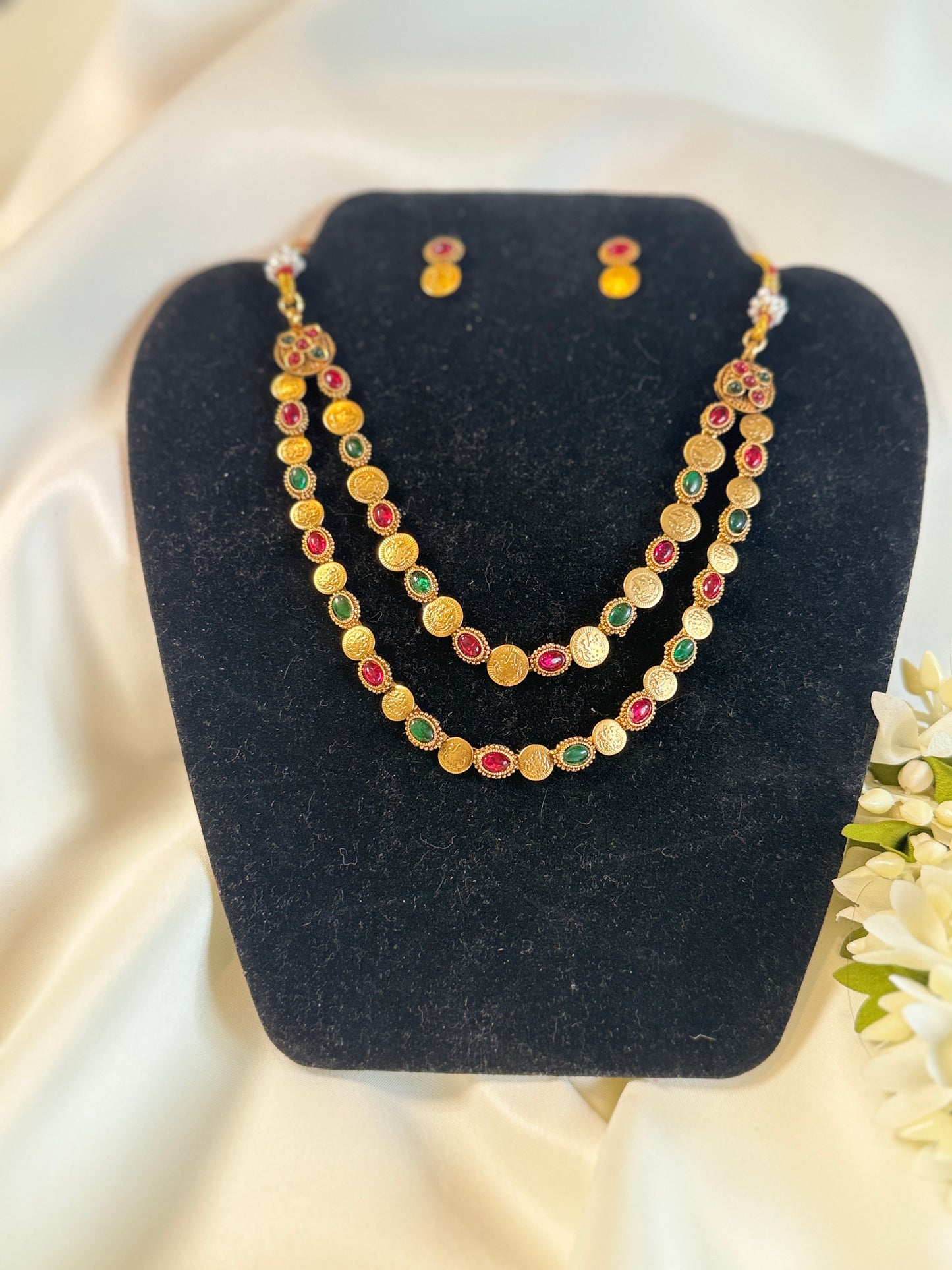 QJ106 -Double Layer Small Coin Necklace