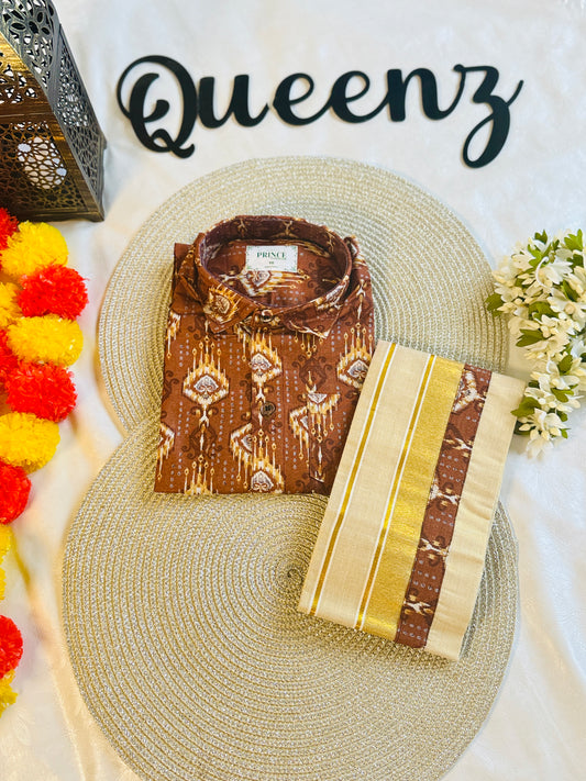 KZ027- Kids Shirt & Dhoti Combo