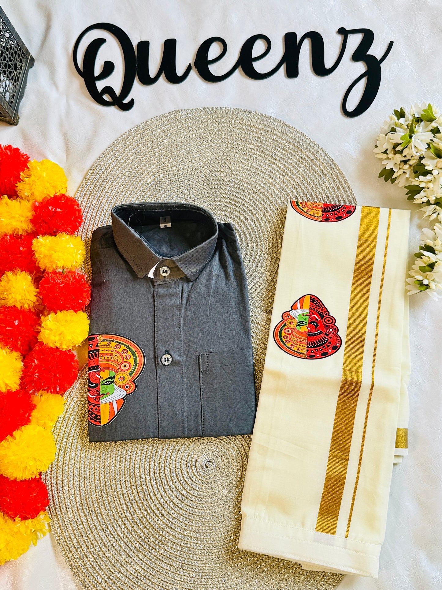 KZ024- Kids Shirt & Dhoti Combo