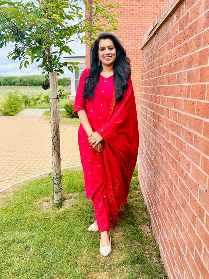 QS225 - Handloom Cotton Salwar Set