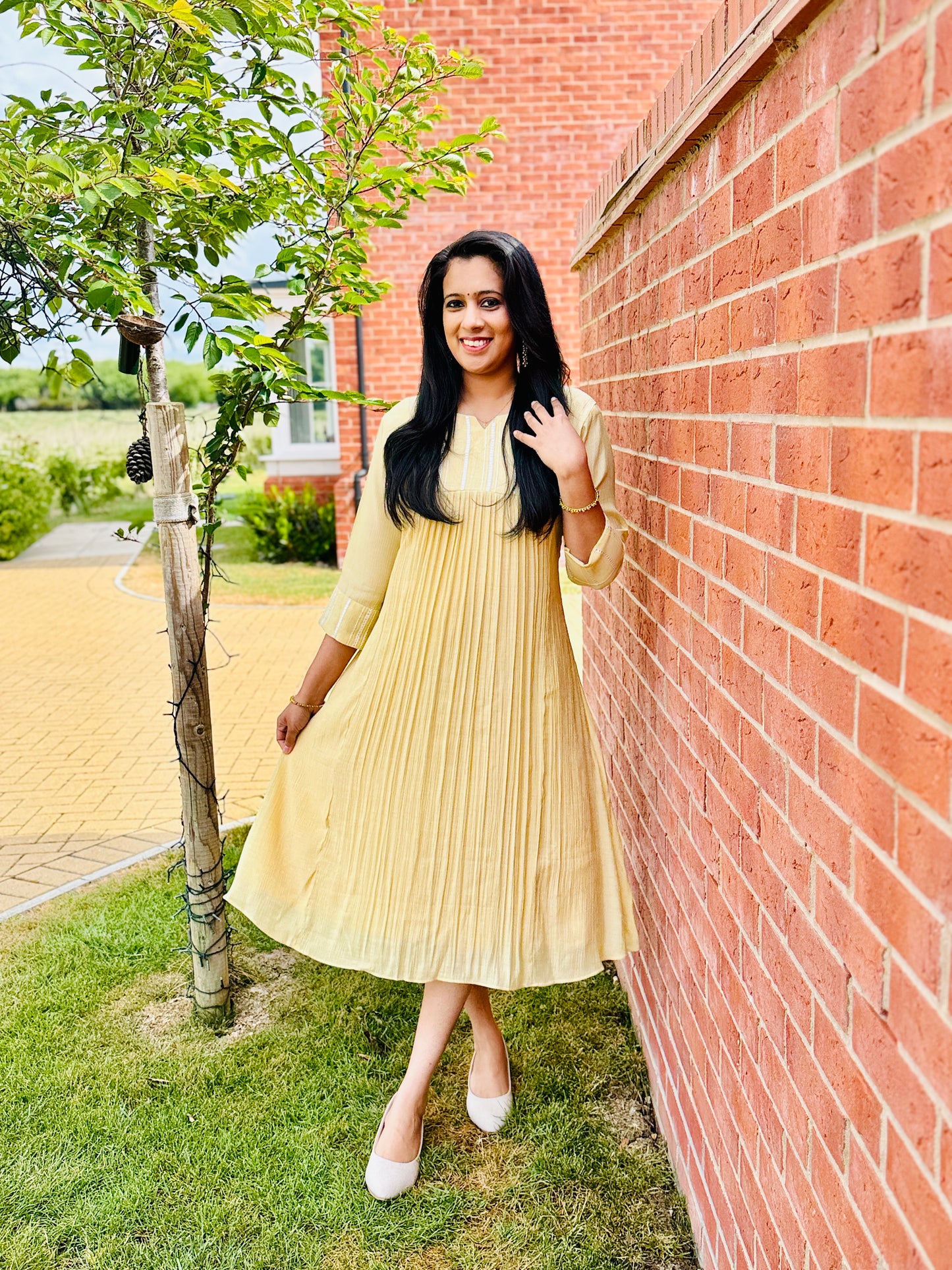 QS319-Chickoo Crushed Mulchanderi Kurta