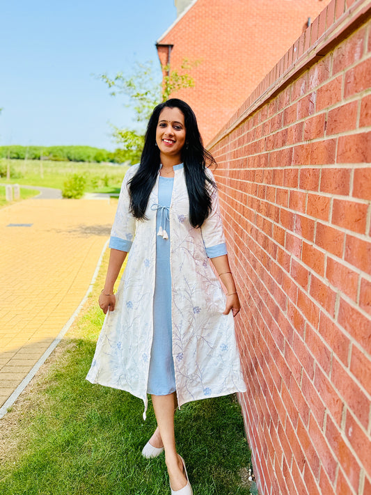 QS511 Overcoat Style Kurta Set